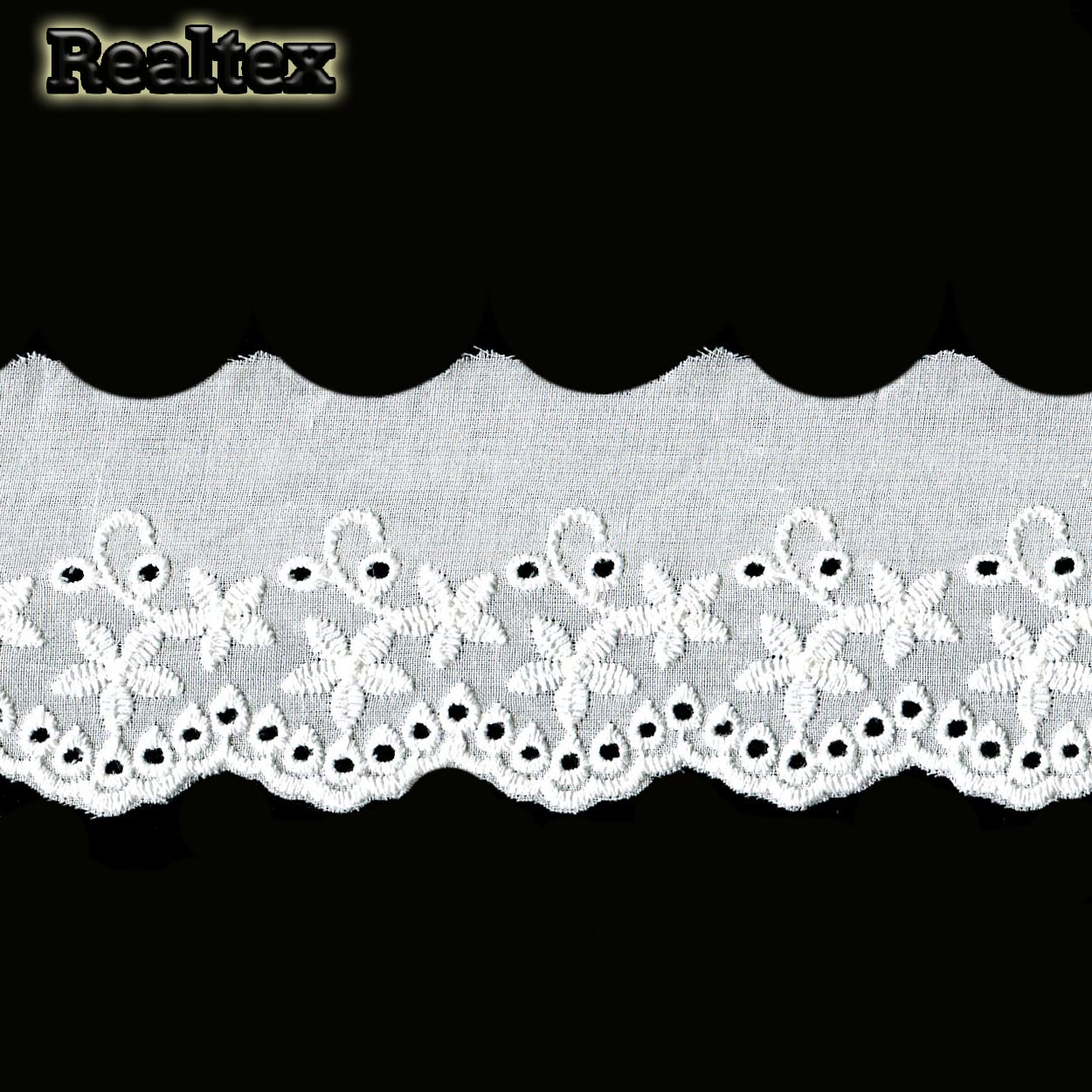 Шитье 50мм TBY 0376 х/б цв.01 белый 