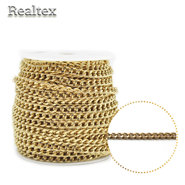 Цепочка декоративная RS B 6,0*8,5*1,6мм (25м) цв.золото 