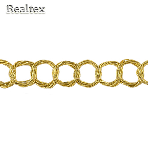 Тесьма металлизированная 17мм MTR-12 цв.золото 