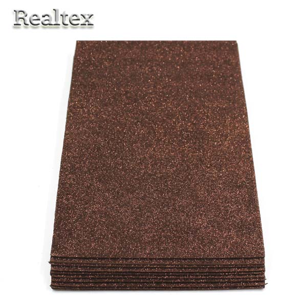 Фоамиран глиттерный Realtex 2мм цв.14 коричневый