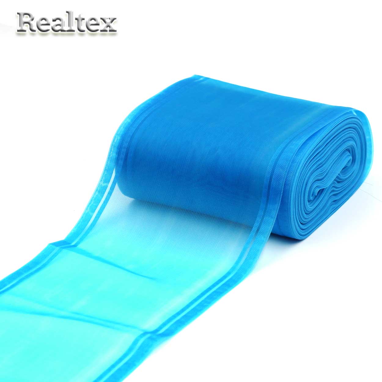 Лента капроновая 110мм с3504г17 цв.13 бирюзовый