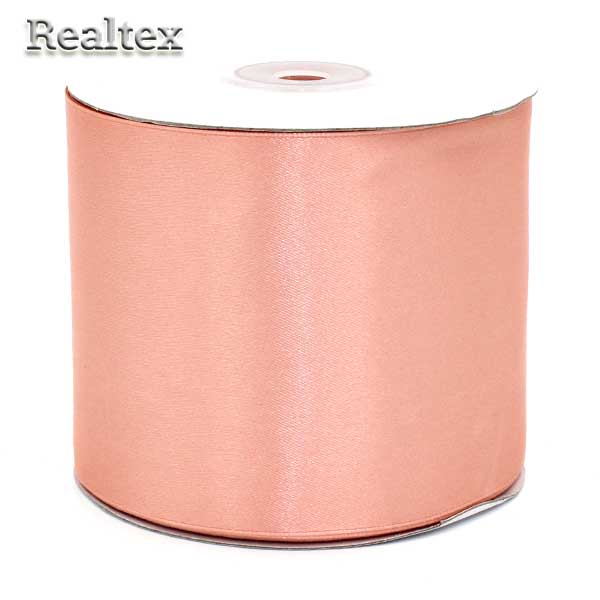 Лента атласная 75мм Realtex (32.9м) цв.133 лососевый