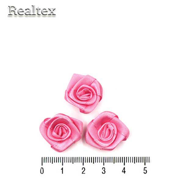 Розочки пришивные атласные Realtex R-3 цв.пепельно-розовый