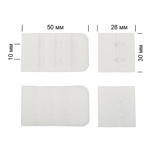 Застежка-крючки TBY 3х2 3см (10шт) цв.F102 сумрачно-белый