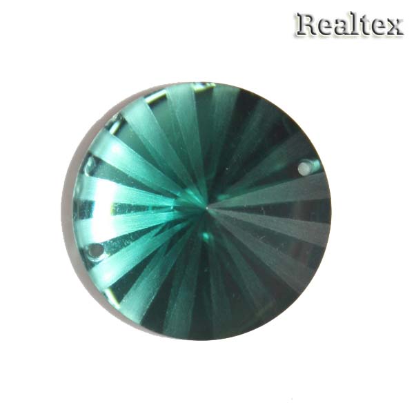Стразы пластиковые пришивные AB-8 большие цв.зеленый 
