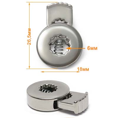 Фиксатор пластиковый Б008 (50шт) цв.никель