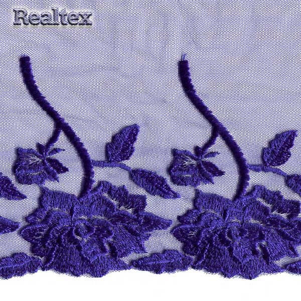 Кружево на сетке 180мм 47-4023 цв.024 синий 