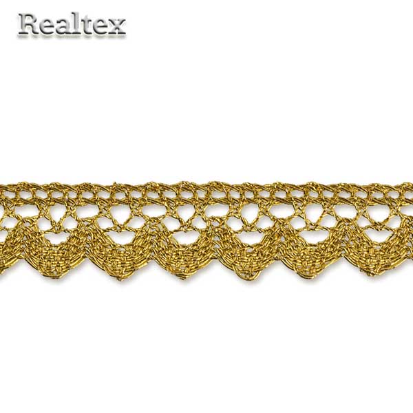 Тесьма металлизированная 15мм MTR-30 цв.золото 