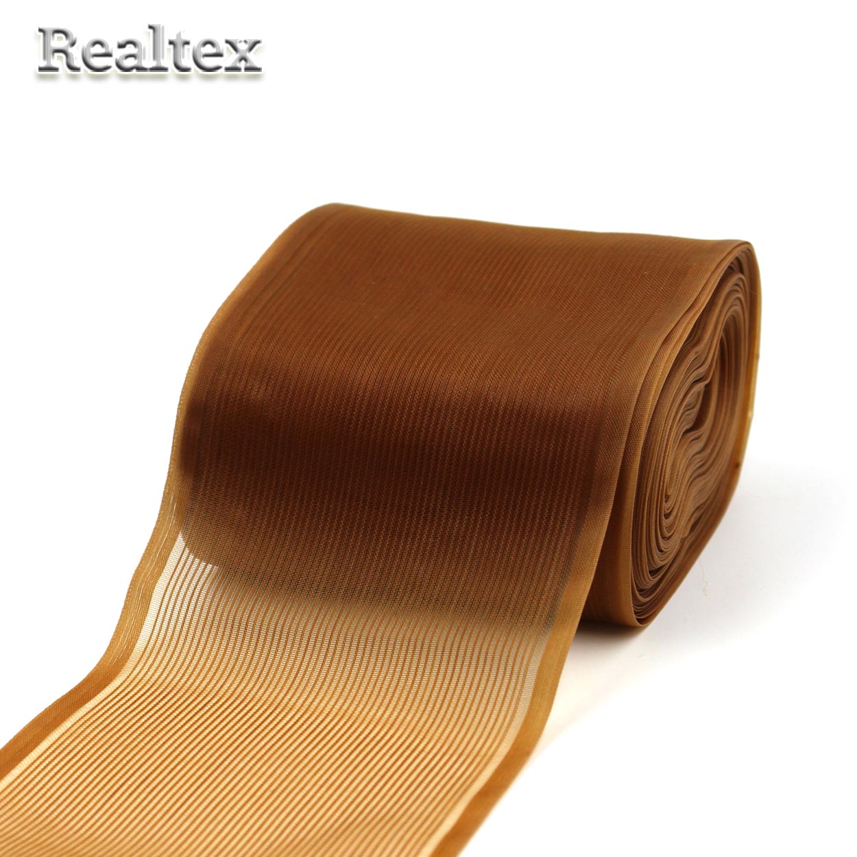 Лента капроновая 75мм с3501г17 цв.св.коричневый