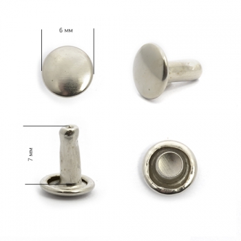 Хольнитены  2-х стороние 6*6мм цв.никель 