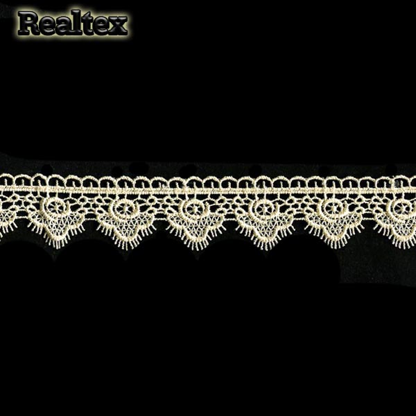Кружево  гипюр  Realtex  30мм LF-6668 цв.24 светло-бежевый