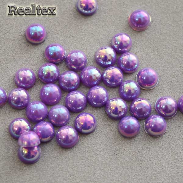 Полу-бусы Realtex  6мм (250гр) цв.АВ фиолетовый 