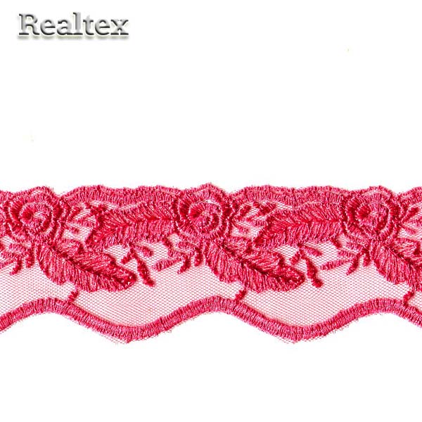 Кружево на сетке  50мм 45-4064 цв.776 брусника