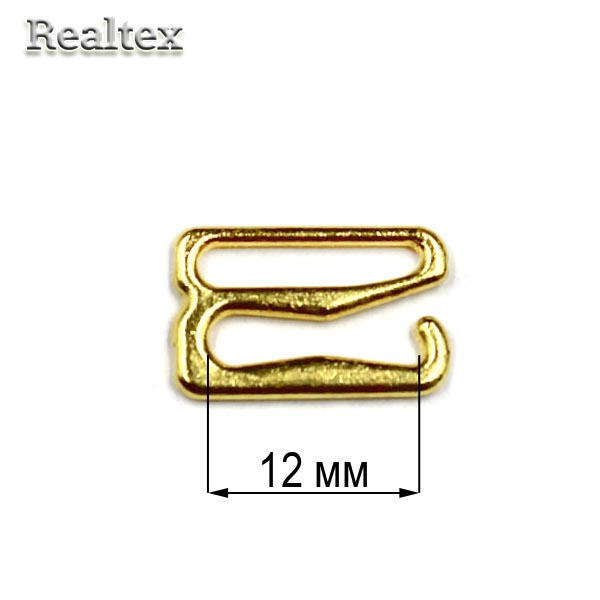  Крючок  Реалтекс 12мм металлический цв.золото