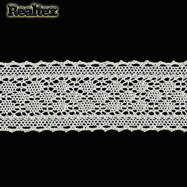 Тесьма вязаная матовая нить 60мм TBY 3014 (10м) цв.F102 молочный 