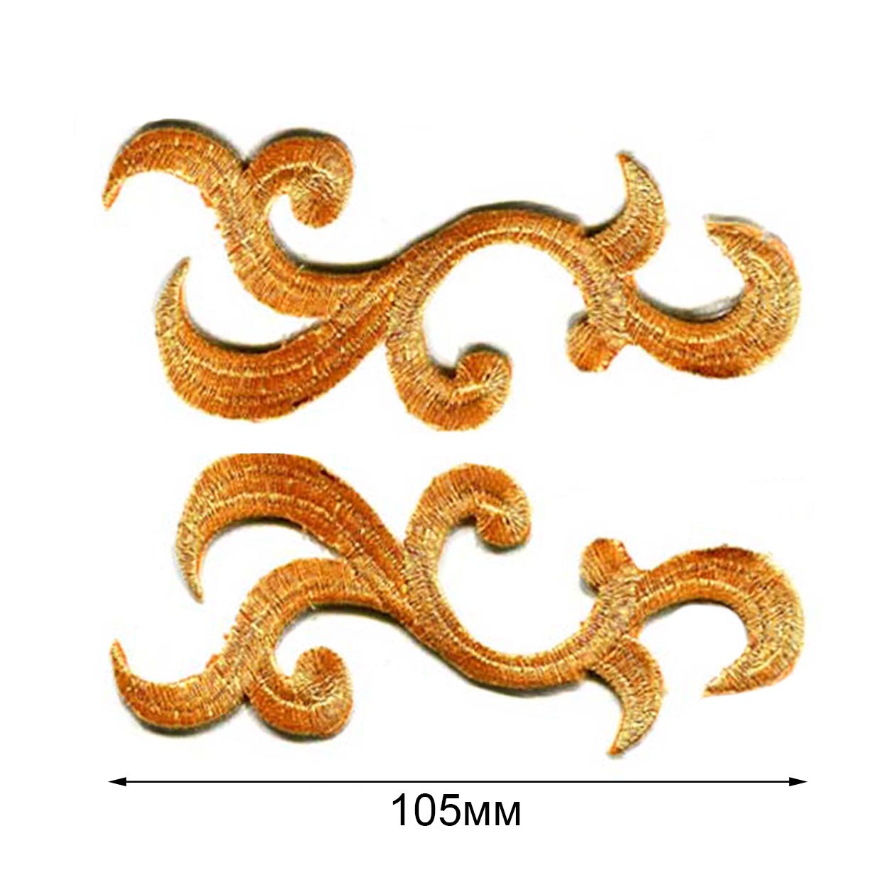 Термоаппликации орнамент Реалтекс R-3472 цв.золото