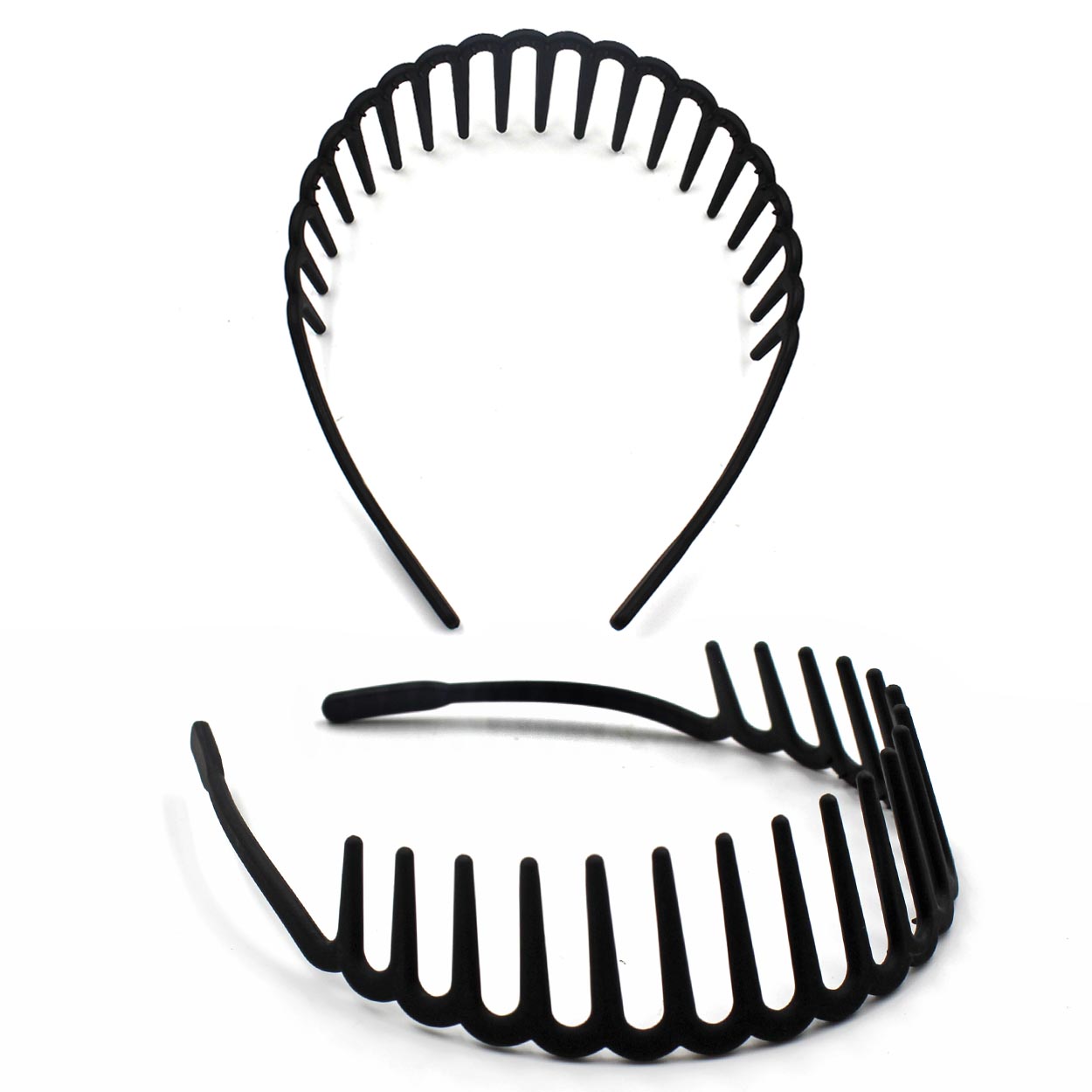 Основа для ободка "Реалтекс" пластик 35мм с длинными зубчиками назад (10шт) цв.матовый черный 