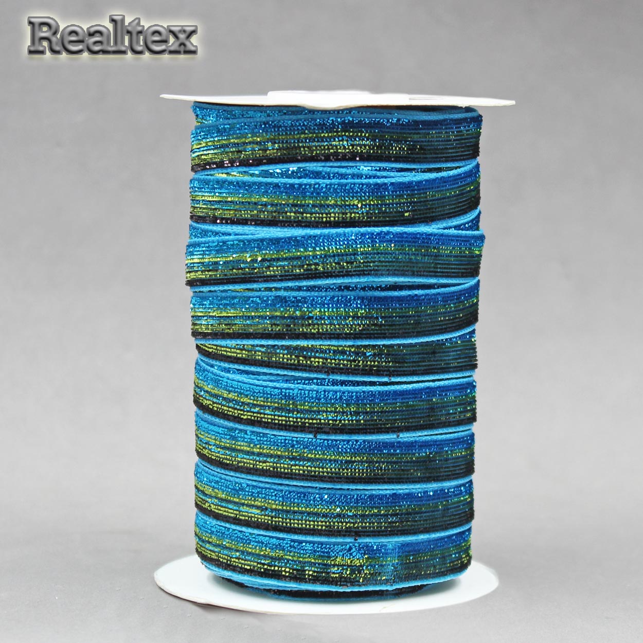 Лента бархатная люрекс RS 10мм цв.50 mix