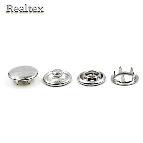 Кнопка рубашечная  Realtex 10,5мм "со шляпкой" нержавеющая сталь цв.никель  