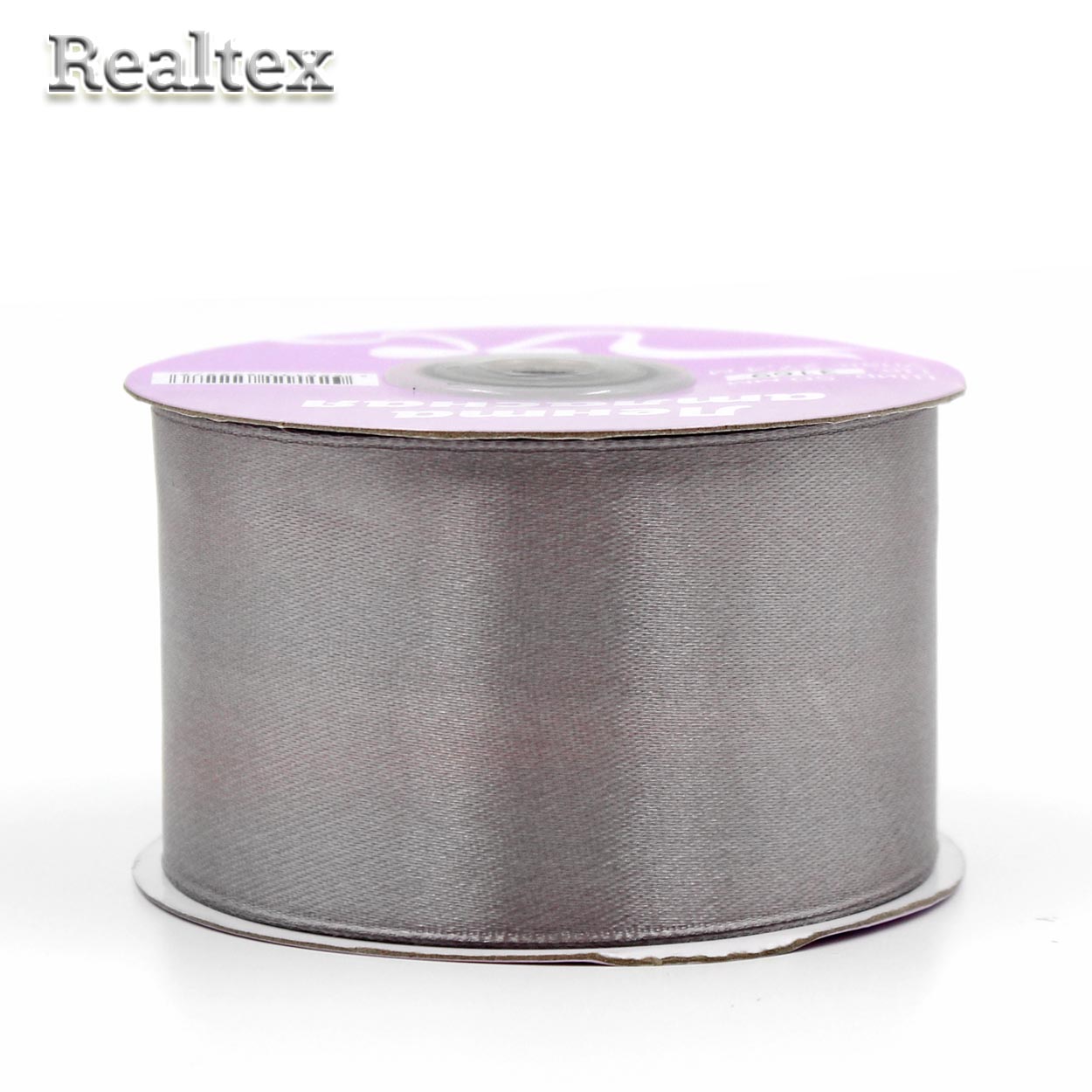 Лента атласная 50мм Realtex (27,4м) цв.3169 серый
