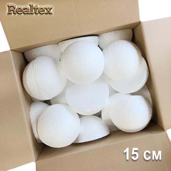 Заготовка для декорирования Полусфера 15см (30шт) (пенопласт пористый)