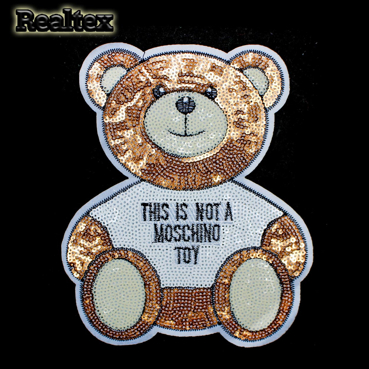 Термоаппликации с пайетками Реалтекс RT-181 "Медведь" 