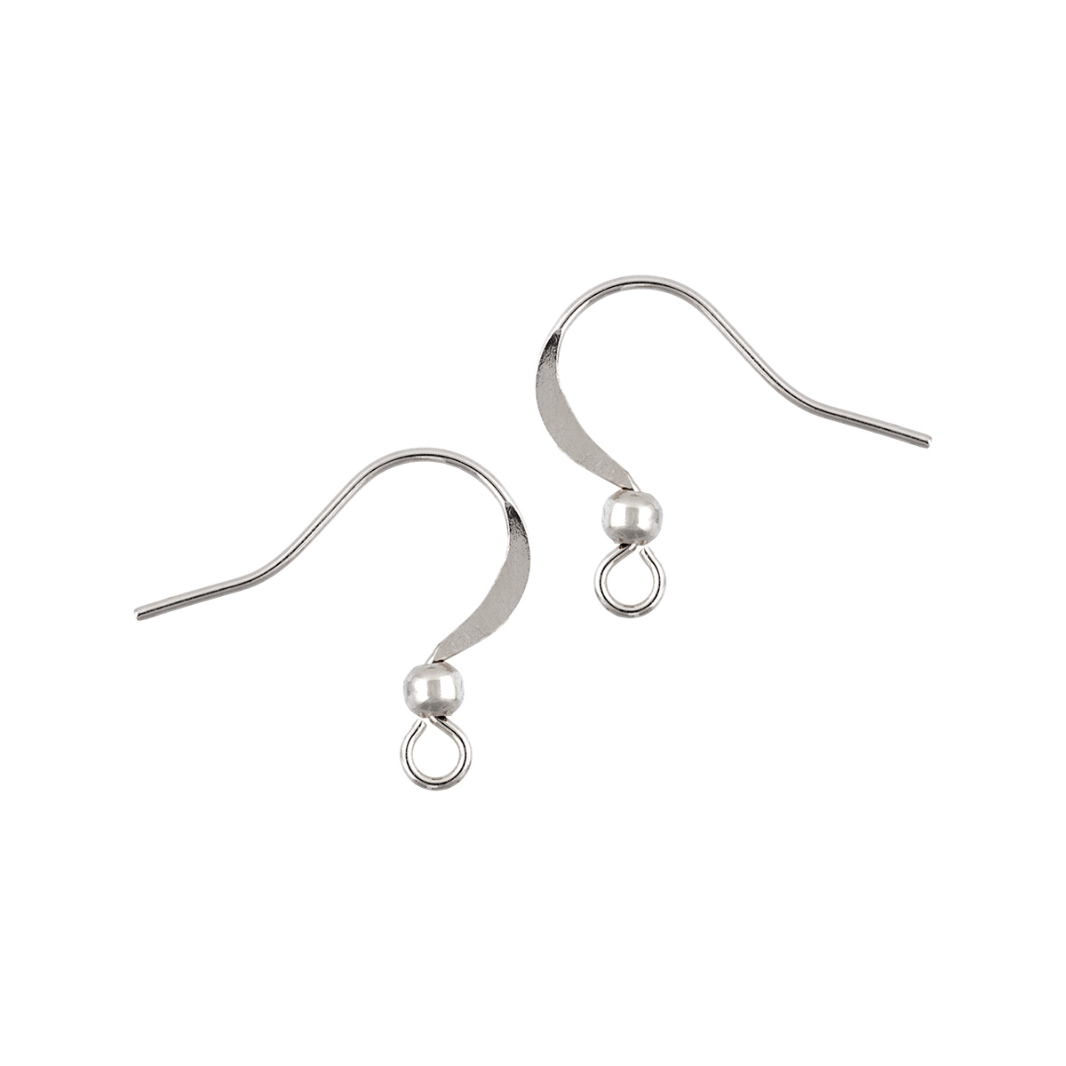 Швензы для серег "Zlatka" FMK-H04 (2шт) цв.01 серебро