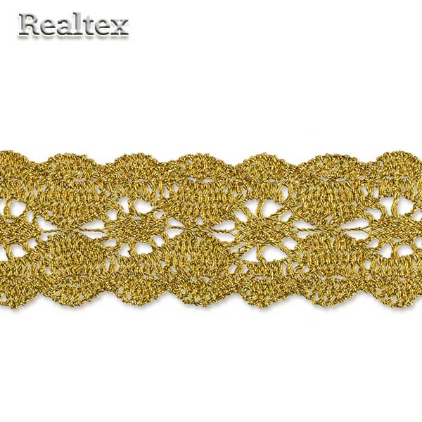 Тесьма металлизированная 25мм MTR-29 цв.золото 