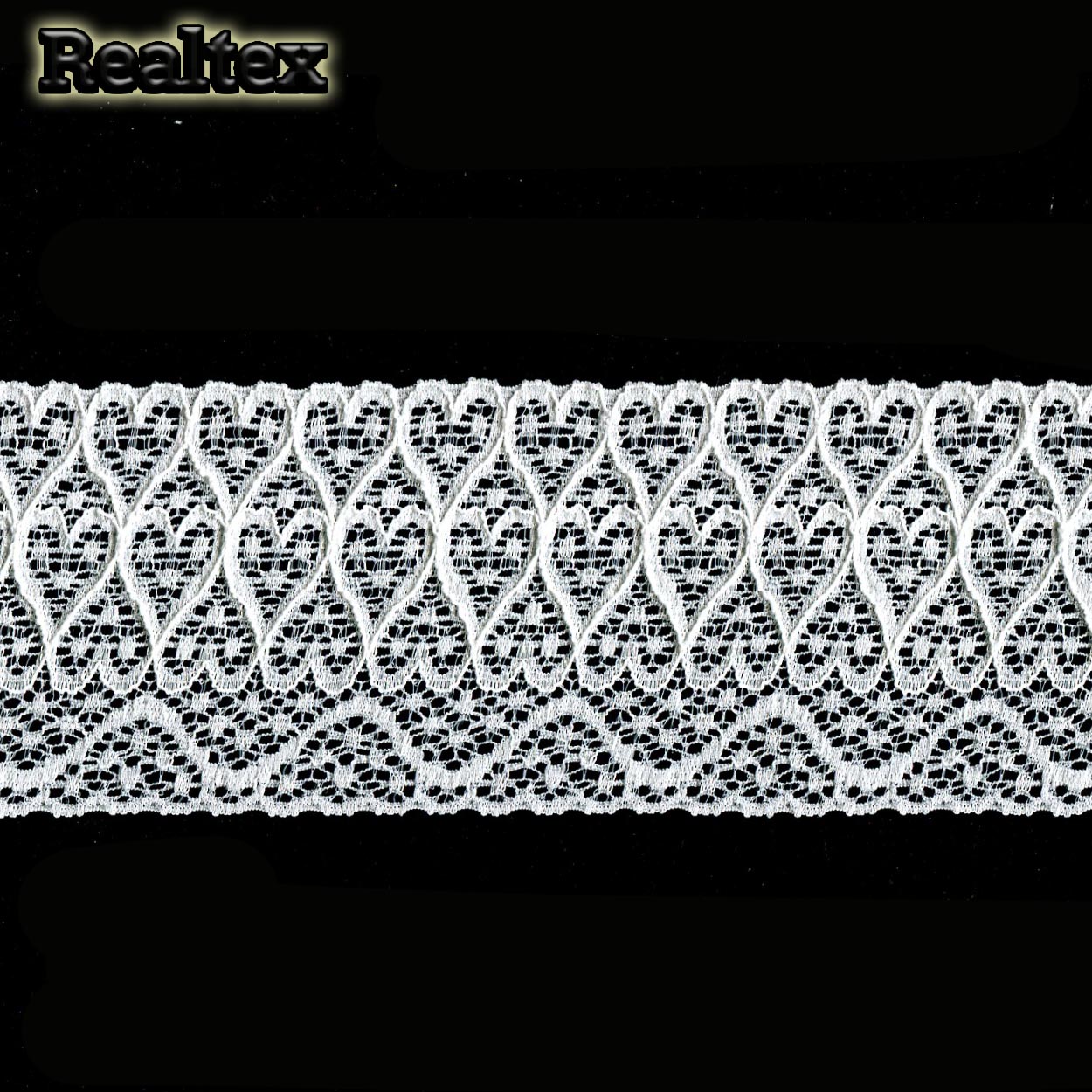 Кружево стрейч Realtex  60мм FL 5516 (20м) цв.светло-молочный