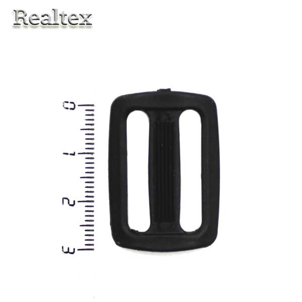 Пряжка двухщелевая 25мм ДЩ цв.черный