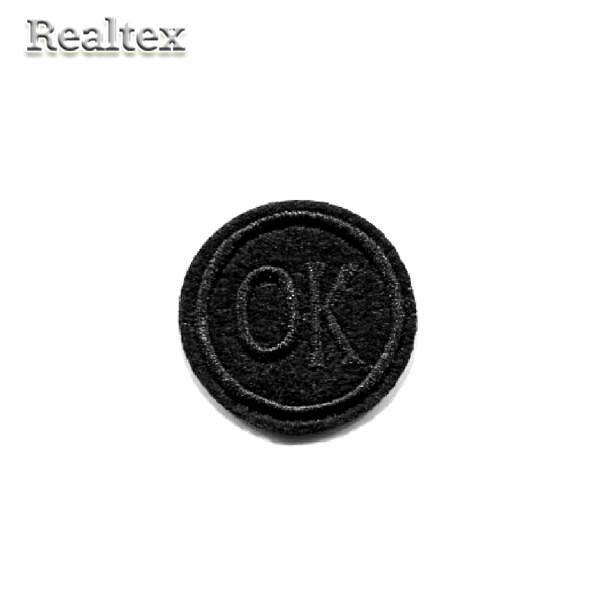 Термоаппликации Realtex "OK" 3.0*3,0см цв.черный