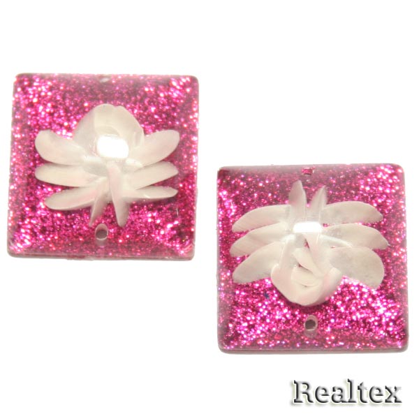 Стразы пластиковые пришивные AB-6 большие цв.малиновый