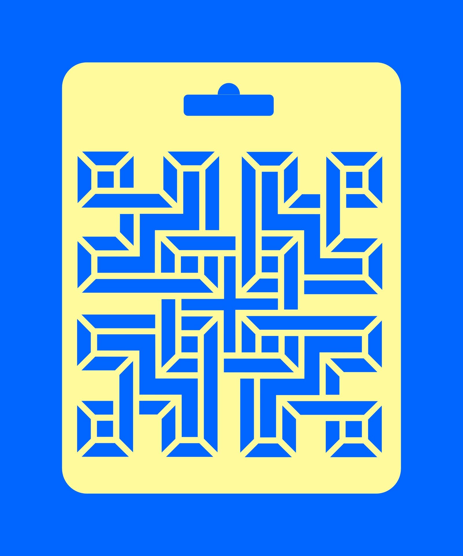 Трафарет №061 "Лабиринт 1 большой" 