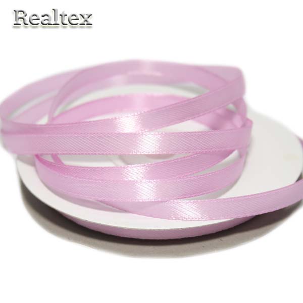 Лента атласная 6мм Realtex (27,4м) цв.045 светло-розовый