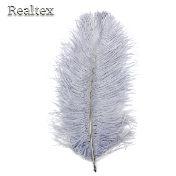 Перо Реалтекс Страуса 25-30 см цв.серый