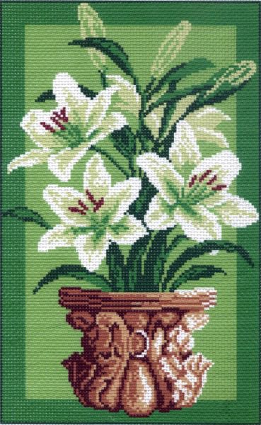Рисунок на канве МП №745 "Белые лилии" 28х37см