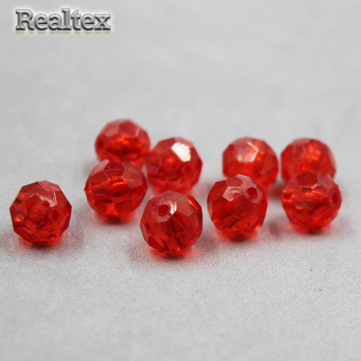 Бусины акриловые 3242 12мм (100гр) цв.04 красный