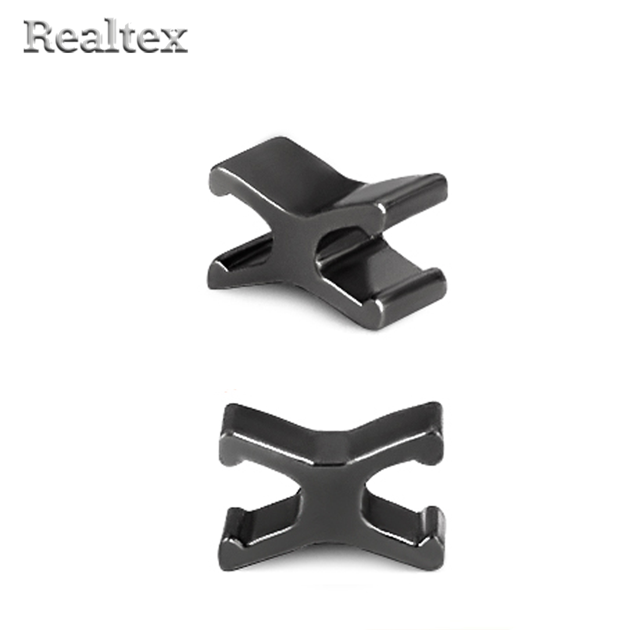 Ограничитель Realtex нижний для молний металл. Т.5 (100шт) цв.черный никель 