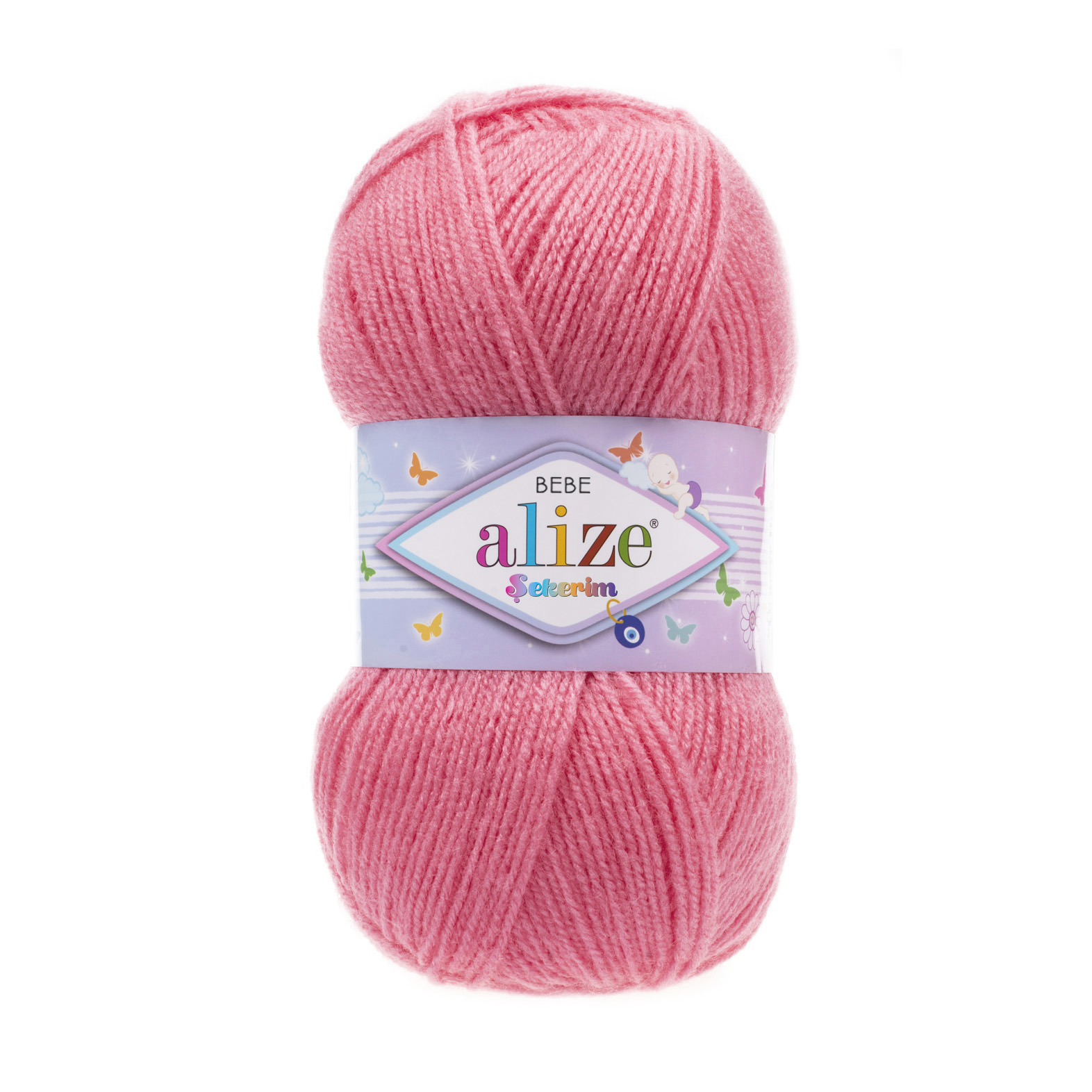 Пряжа Alize "Sekerim Bebe" (100гр) цв.170 розовый леденец