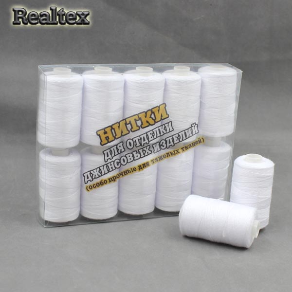 Нитки джинсовые RS (10шт*200м) цв.белый