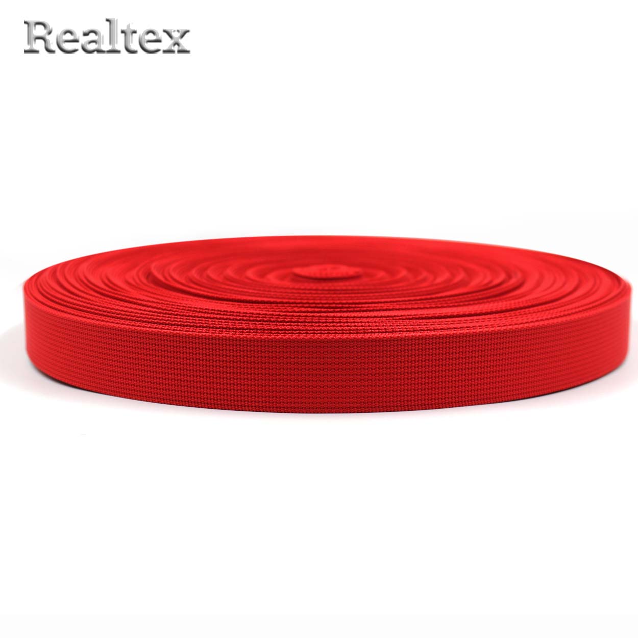  Лента ременная Realtex Premium 25мм (45,7м) цв.09 красный