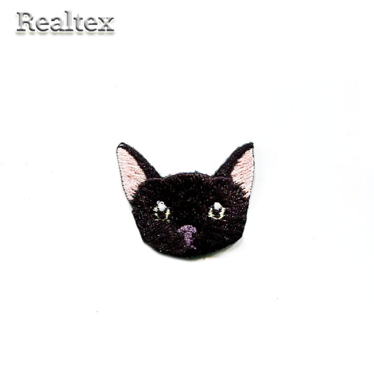 Термоаппликации детские Реалтекс RT-116 "Голова кота" цв.черный