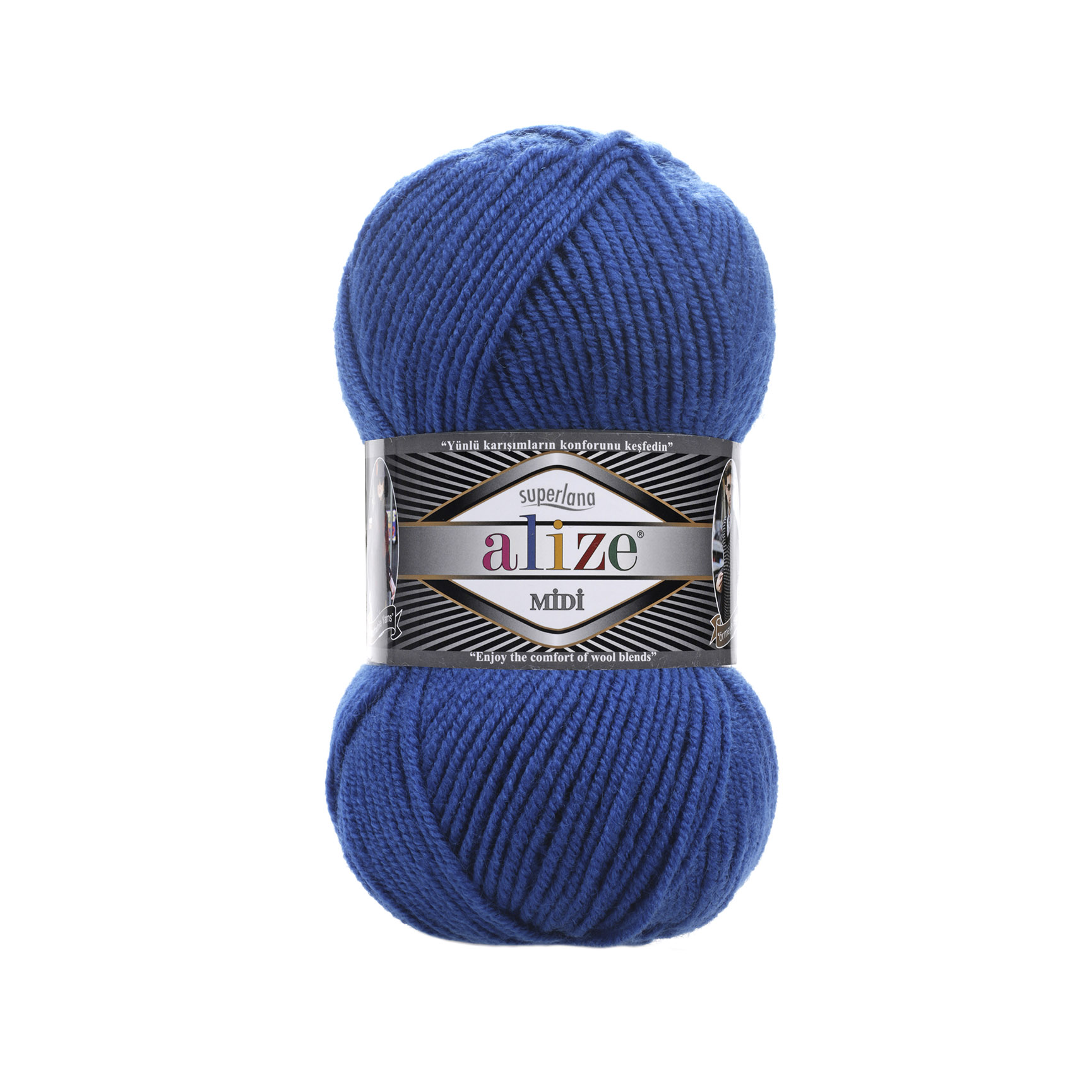 Пряжа Alize "Super Lana Midi" (100гр) цв.141 василек