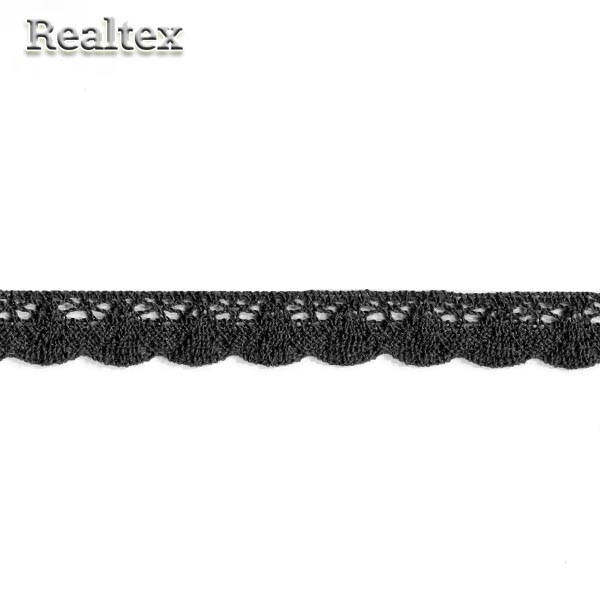 Кружево вязаное  19мм 19.01.110 (25м) цв.26 черный