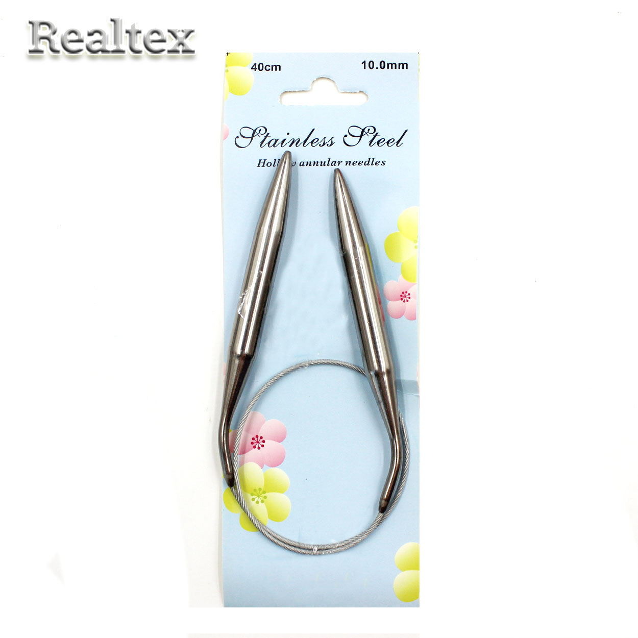 Спицы металл круговые на тросике Realtex 40см №10,0 (10шт) 