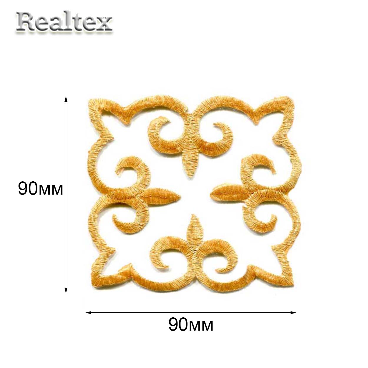Термоаппликации орнамент Realtex R-2658 цв.золото