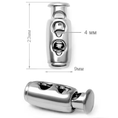 Фиксатор пластиковый Б003 (50шт) цв.никель