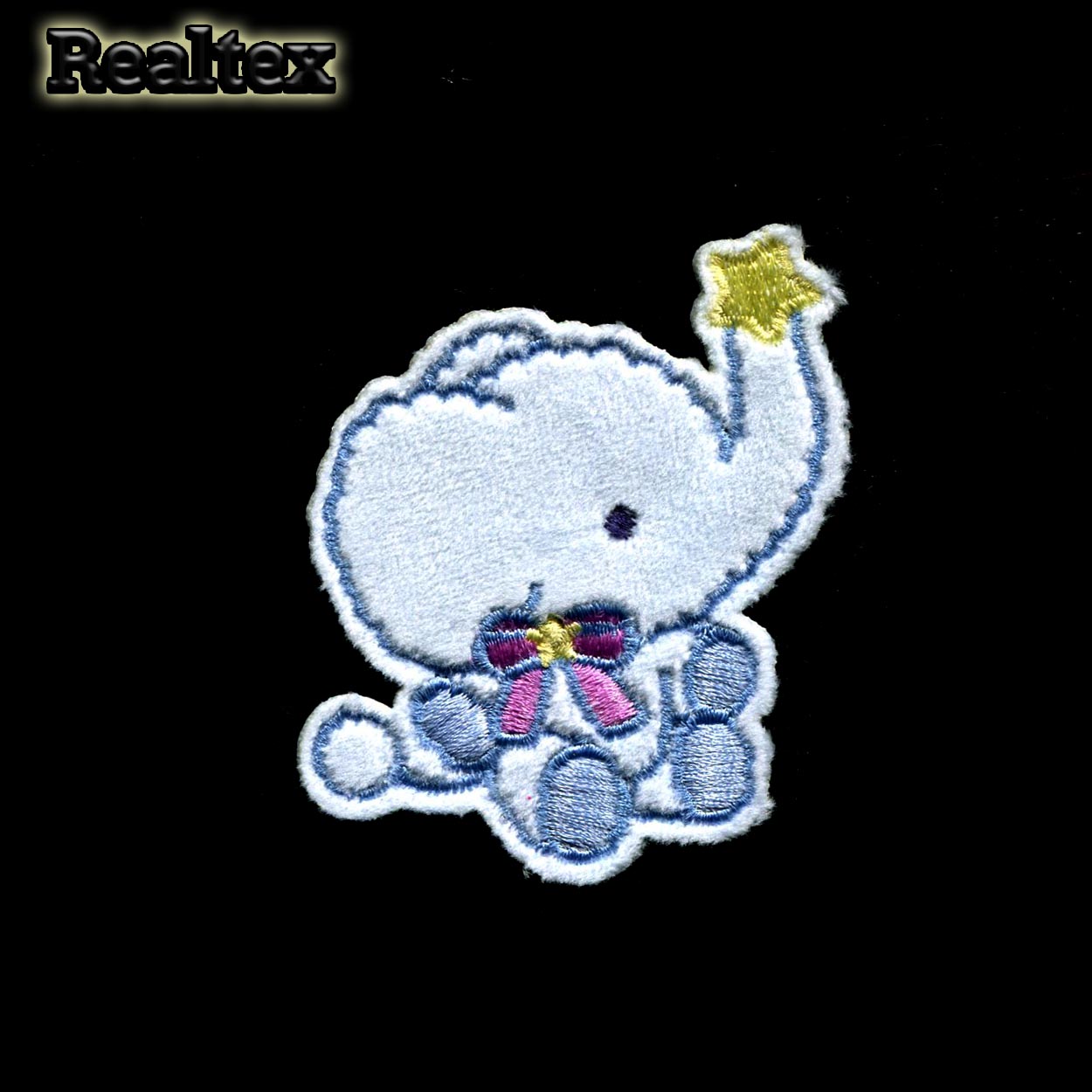  Термоаппликации детские Реалтекс R-3409 "Слоник" цв.голубой