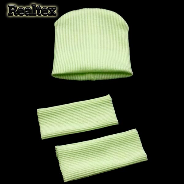 Комплект одежды 28875 для игрушек (шапка + гетры) цв.светло-зелёный  