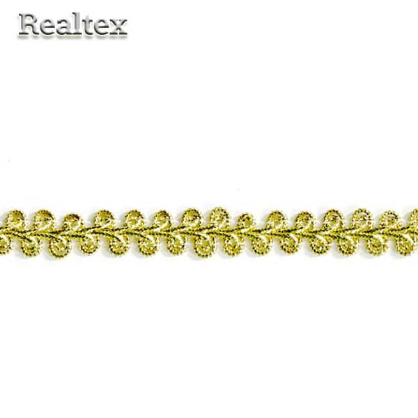 Тесьма Реалтекс металлизированная "Шанель" 10мм 7-2 цв.лимонное золото